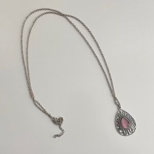 Silver & Pink Pendant necklace